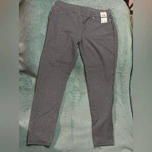 MICHAEL Michael Kors Black and White Straight Leg Pants